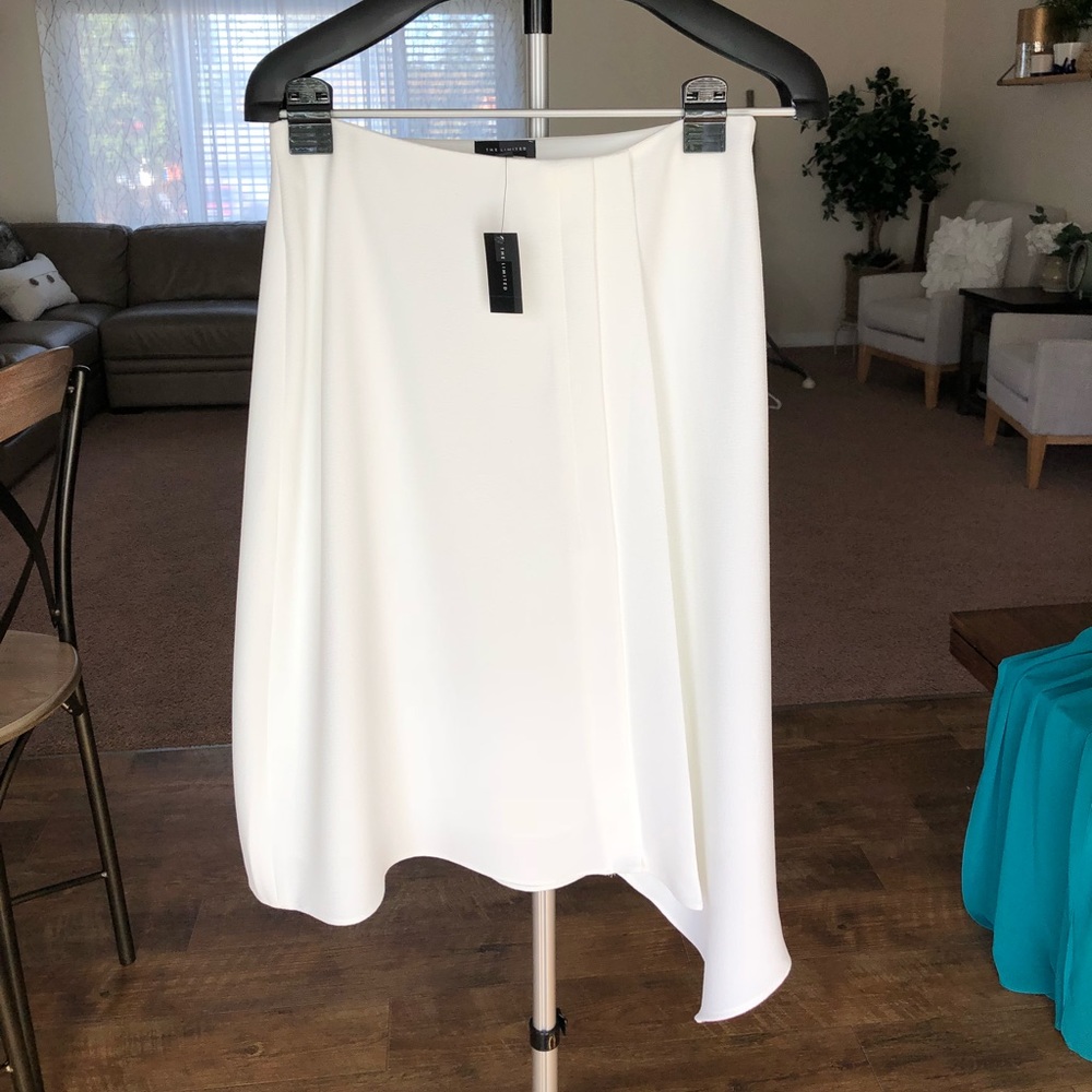 The Limited white A-line skirt